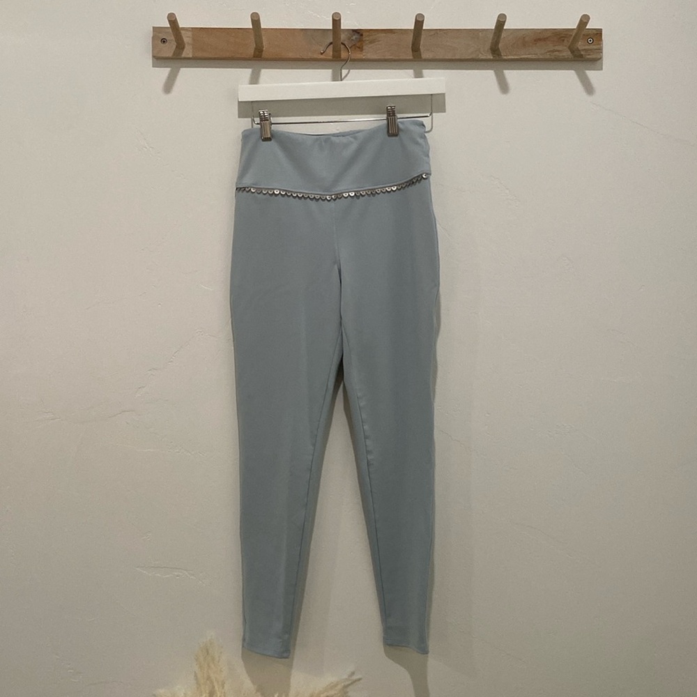 Jessica Simpson The Warm Up Blue Leggings